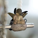 Vintage-Inspired Angel on Cloud Metal Clip Candleholder