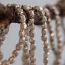 Vintage-Inspired Exceptional 3-Meter Silvered Hexagonal Glass Beaded Chain