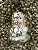 Glass Angel on Cloud Ornament Antique Decorative glass figure 