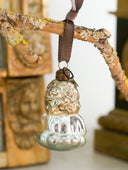 Glass Angel on Cloud Ornament Antique Decorative glass figure 