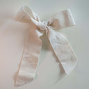 Vintage-Inspired Ivory White Hand-Dyed Wide Cotton Grosgrain Ribbon