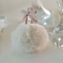 Vintage-Inspired Set of 3 Handmade Italian Merino Wool Snowball Ornaments