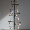 Vintage-Inspired Set of 3 Handmade Italian Merino Wool Snowball Ornaments