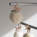 Vintage-Inspired Set of 3 Handmade Italian Merino Wool Snowball Ornaments
