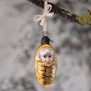 Vintage-Inspired Swaddled Baby Glass Ornament with Pacifier