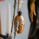 Vintage-Inspired Swaddled Baby Glass Ornament with Pacifier