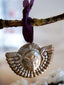 Silvered Angel's Head and Wings in Metal