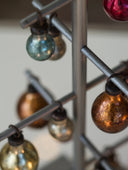 Small Christmas light Metal tree with mixed color Christmas beads