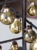 Small Dark Metal Tree with Golden Beads