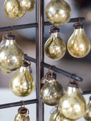 Small Dark Metal Tree with Golden Beads