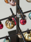 Small Dark Metal Tree with Mixed-Color Beads