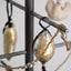 Collection of Ornaments with Zinc Christmas Tree with Dark Patina Finish