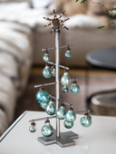 Small Light Metal Tree with Blue Beads