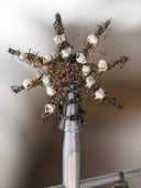 Small Light Metal Tree with Blue Beads