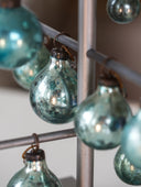 Small Light Metal Tree with Blue Beads