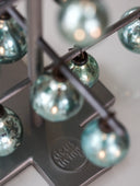 Small Light Metal Tree with Blue Beads