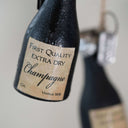 Vintage-Inspired Handmade Wooden Champagne Bottle With Label