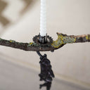 Vintage-Inspired Metal Faun Candleholder With Ball